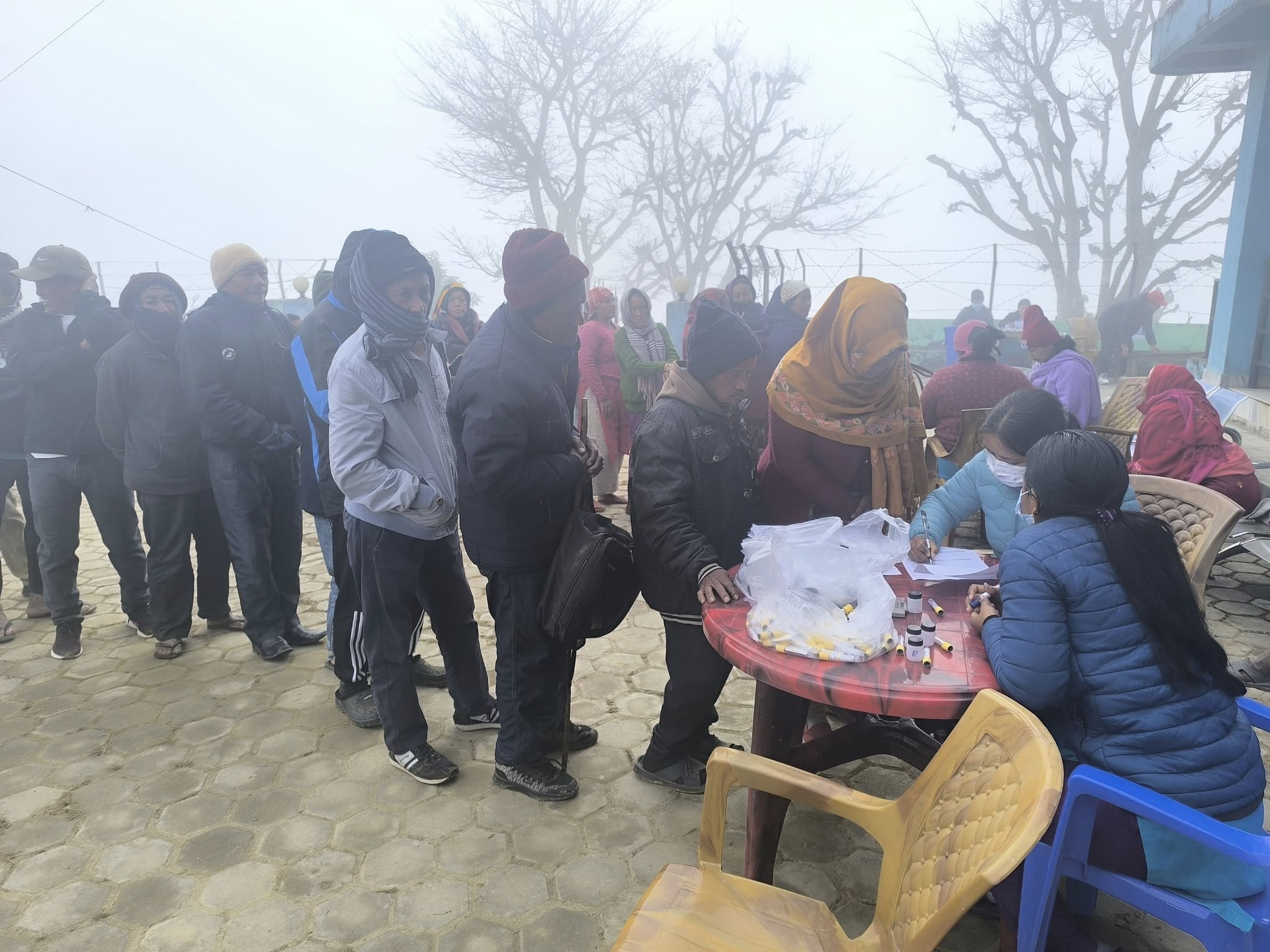 NCD Mass screening programme at Ghiring Sundhara H.P., Tanahun